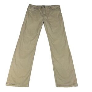 Blue Delta Pants Mens 32x27 Khaki Beige Casual 5 Pocket Stretch Chino Preppy